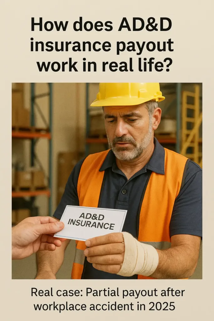 AD&D Insurance ad&d insurance Worker with injured hand receiving AD&D insurance payout in a real-life scenario