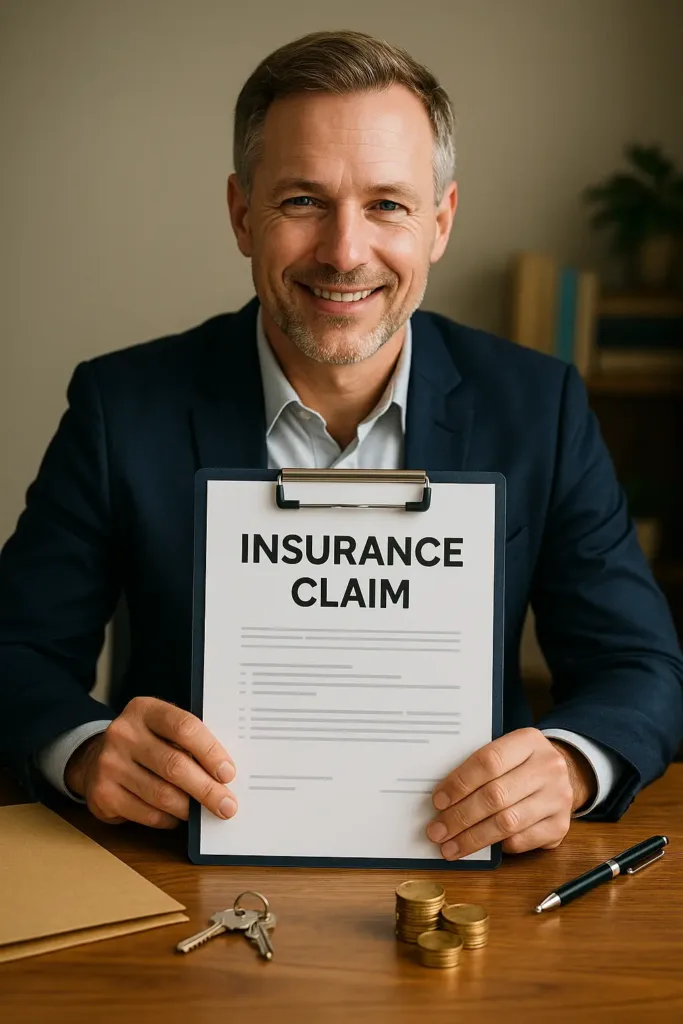 Car Insurance Car Insurance Confident insurance agent holding a claim document at a desk with coins and keys (2025 guide)