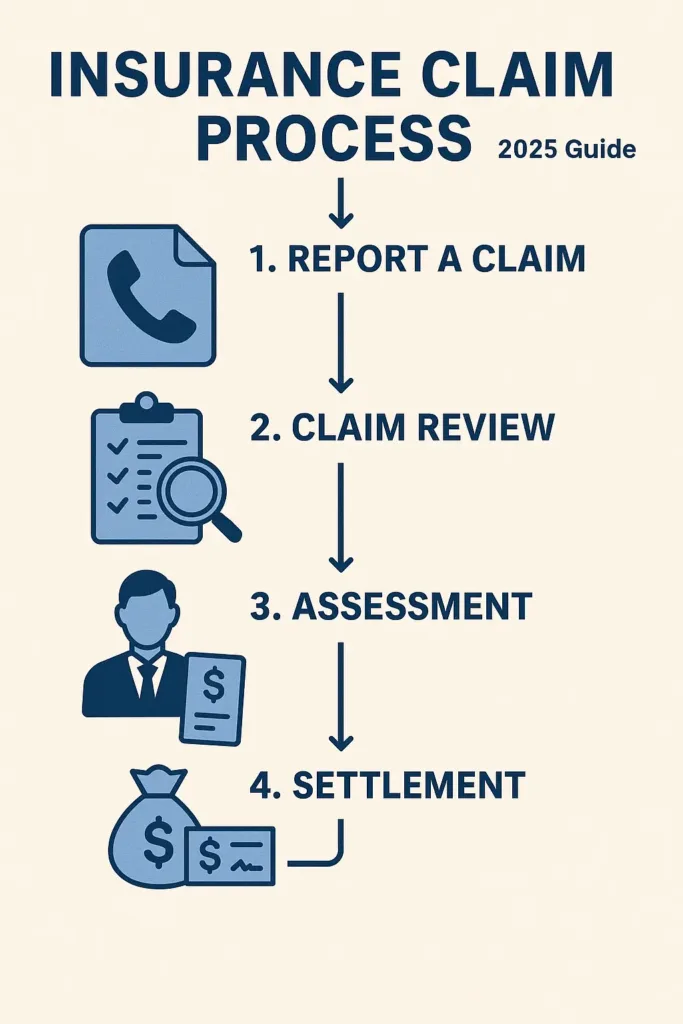 Insurance Claim Success insurance claim Visual workflow explaining the insurance claim process steps (2025 guide)