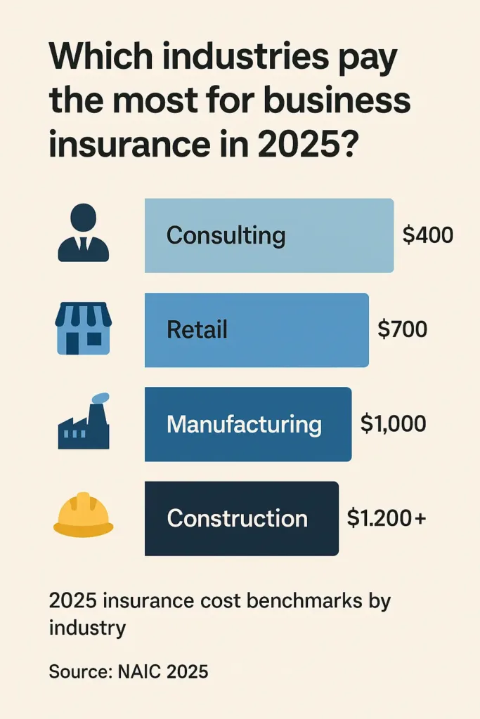 How Much Is Business Insurance? how much is business insurance Business insurance average prices by industry sector in 2025