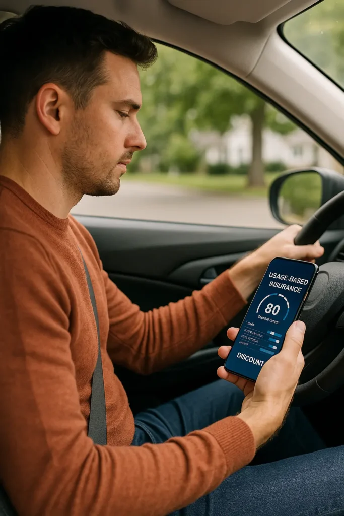 Car Insurance Michigan car insurance michigan Driver in Michigan using telematics app for car insurance discount