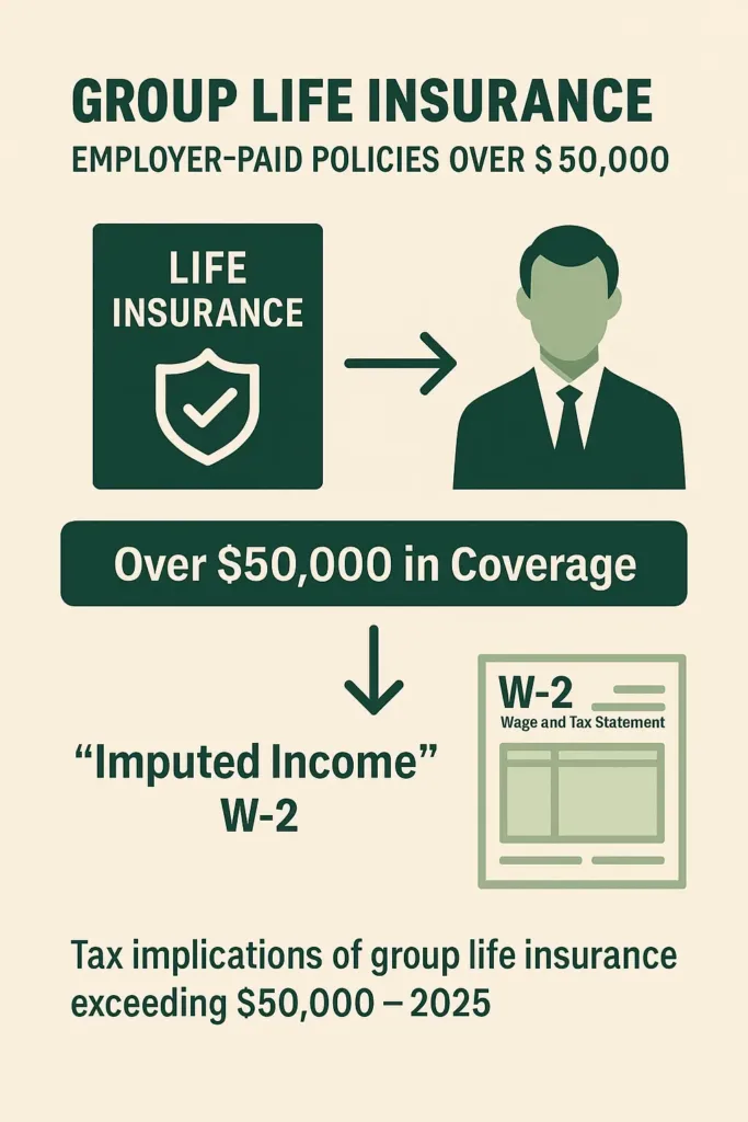 Is Life Insurance Taxable? A Clear Guide to IRS Rules is life insurance taxable Diagram of how employer-paid life insurance affects taxes over $50,000