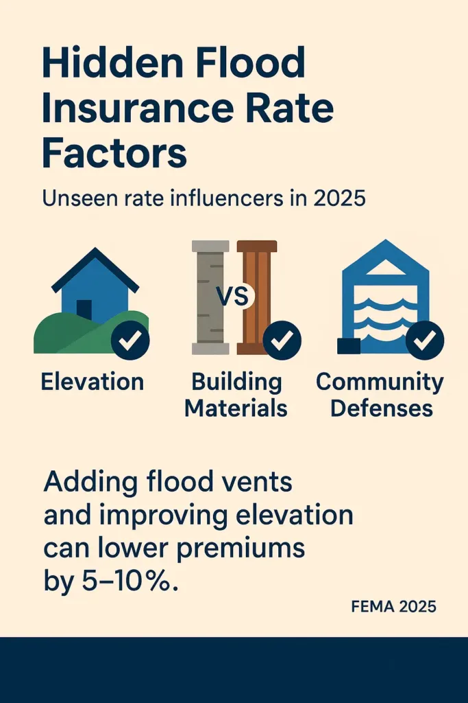 Flood Insurance for Homeowners flood insurance for homeowners Lesser-known factors affecting flood insurance rates: elevation, materials, community defenses – 2025