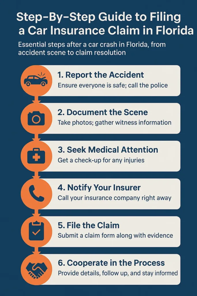 Car Insurance Florida 2025 car insurance florida filing a car insurance claim Florida, post-accident steps Florida, insurance process