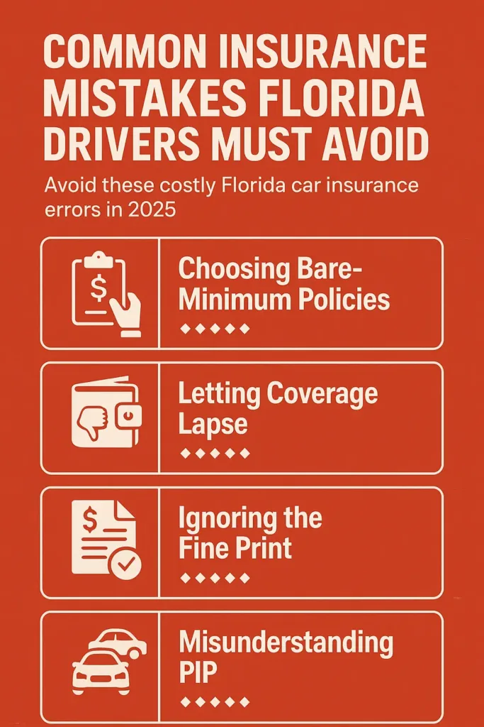 Car Insurance Florida 2025 car insurance florida common car insurance mistakes Florida, cheap insurance risks, coverage lapses Florida