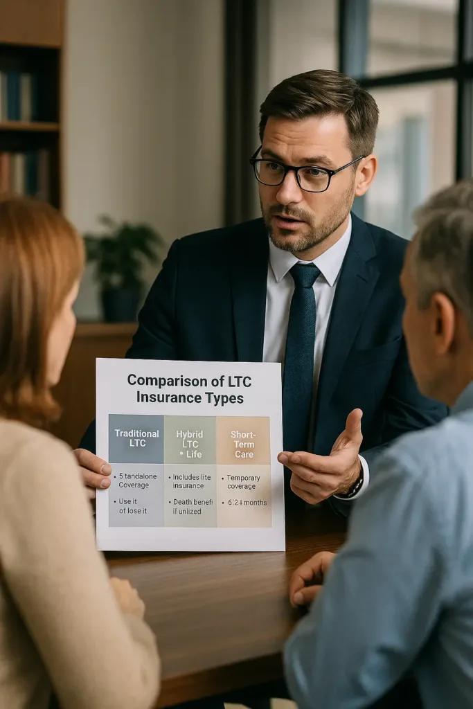 Long Term Care Insurance Guide 2025 long term care insurance LTC policy comparison, traditional vs hybrid LTC, insurance advisor