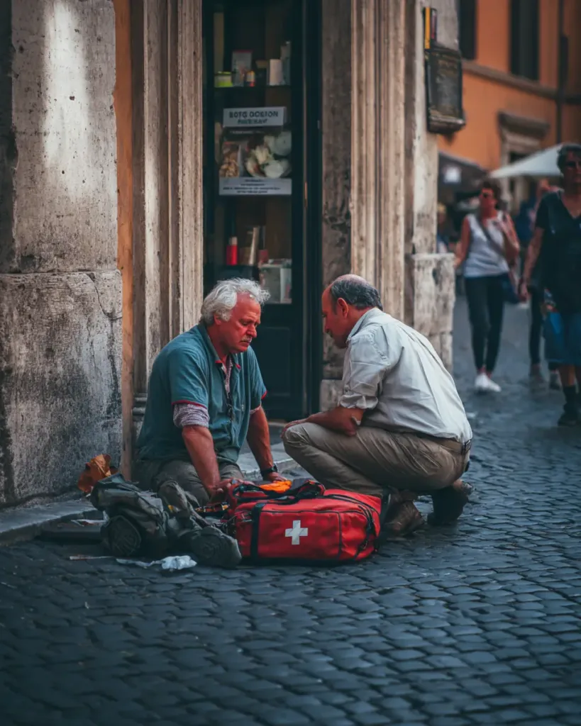 Travel Insurance for Seniors: Protect Your Health Abroad Now travel insurance for seniors Injured senior traveler receiving help abroad with travel insurance for seniors coverage