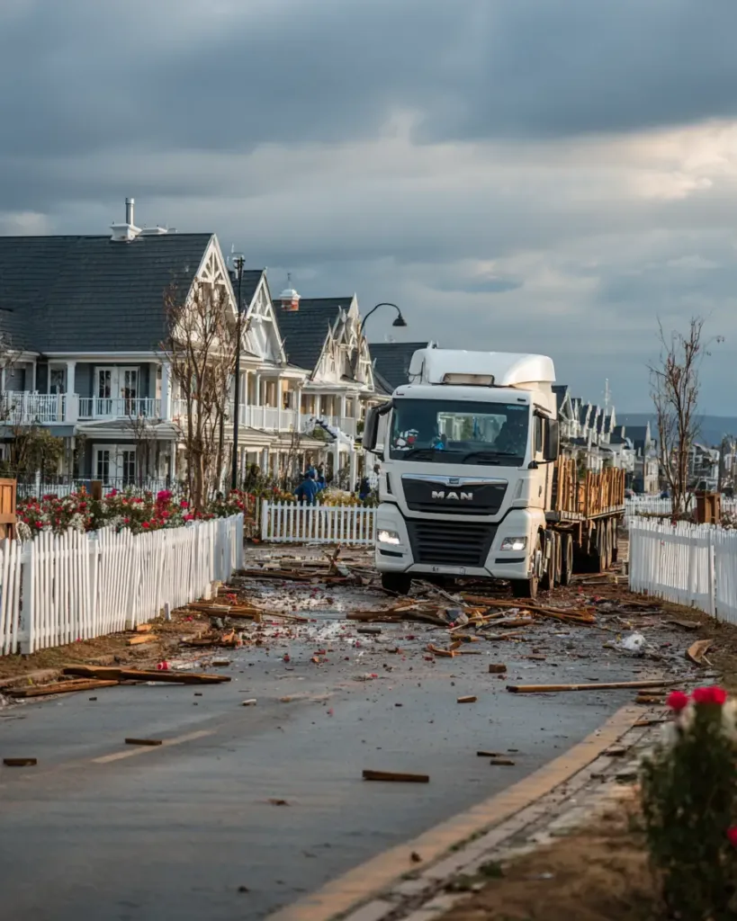 Truck Liability Coverage: Essential Legal Protection for Trucking Businesses truck liability coverage Truck accident on residential street with fence damage