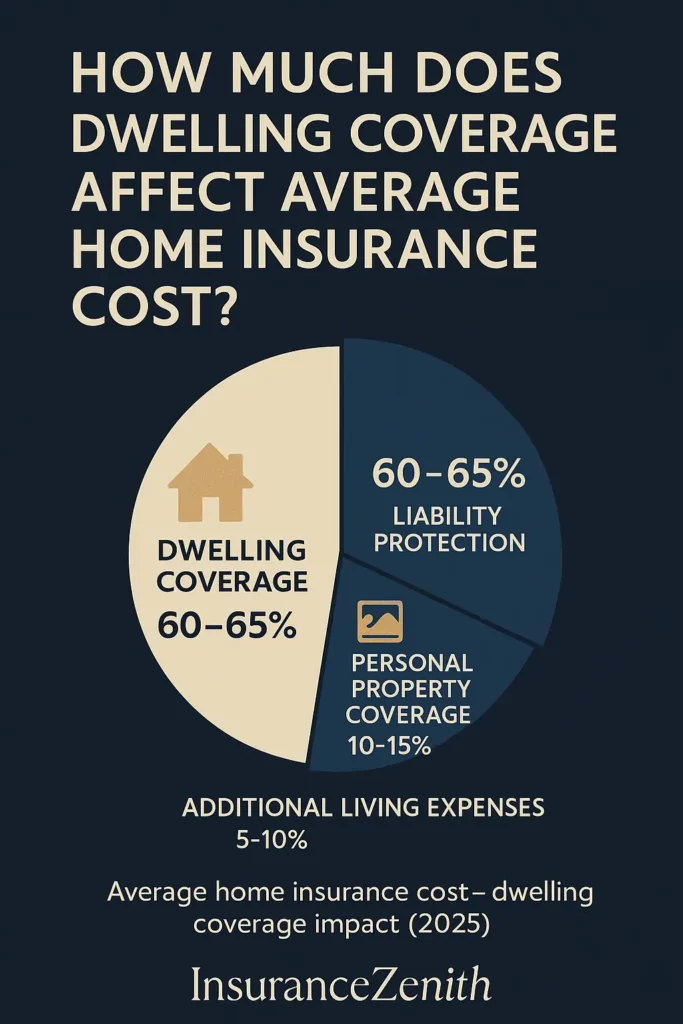 Average Home Insurance Cost Average Home Insurance Cost Breakdown of dwelling coverage share in average home insurance cost 2025