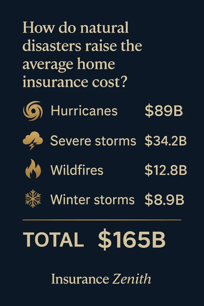 Average Home Insurance Cost Average Home Insurance Cost Weather disasters and their impact on average home insurance cost in 2025