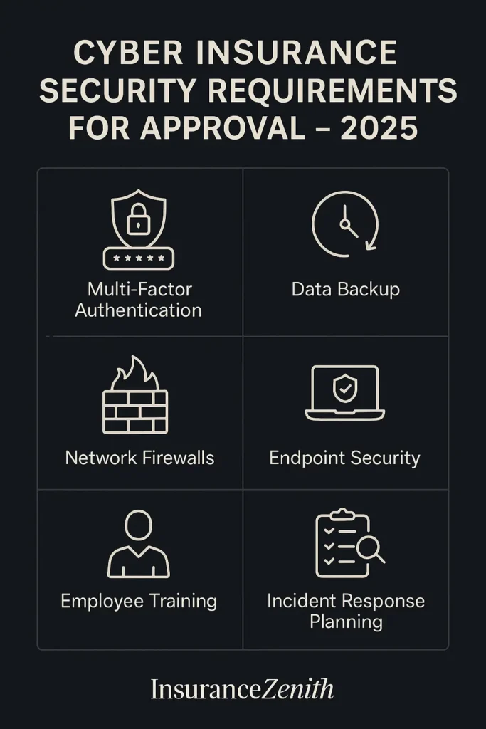 7 Essential Cyber Insurance Tips for Small Business Protection Cyber Insurance List of essential security controls required for cyber insurance approval 2025