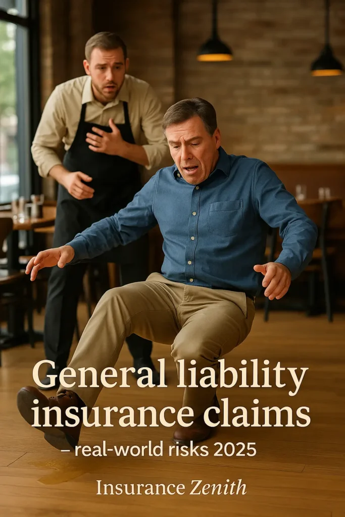 Business Insurance Basics Business Insurance Basics Restaurant customer slipping accident representing general liability insurance basics 2025