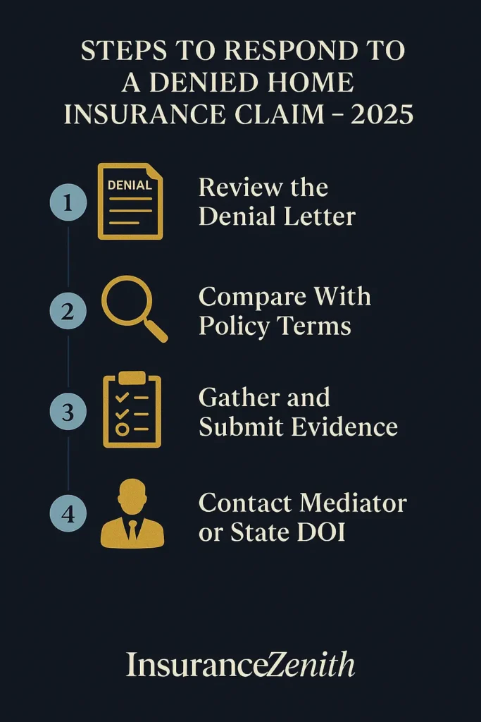 7 Steps When Your Home Insurance Claim Denied Home Insurance Claim Denied Process to follow after a home insurance claim denial in 2025
