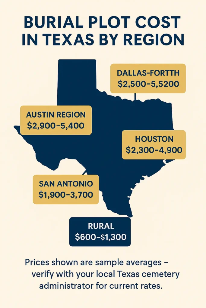Burial Plot Cost - Complete Guide 2025 Burial Plot Cost Texas regional burial plot cost map with urban vs rural ranges