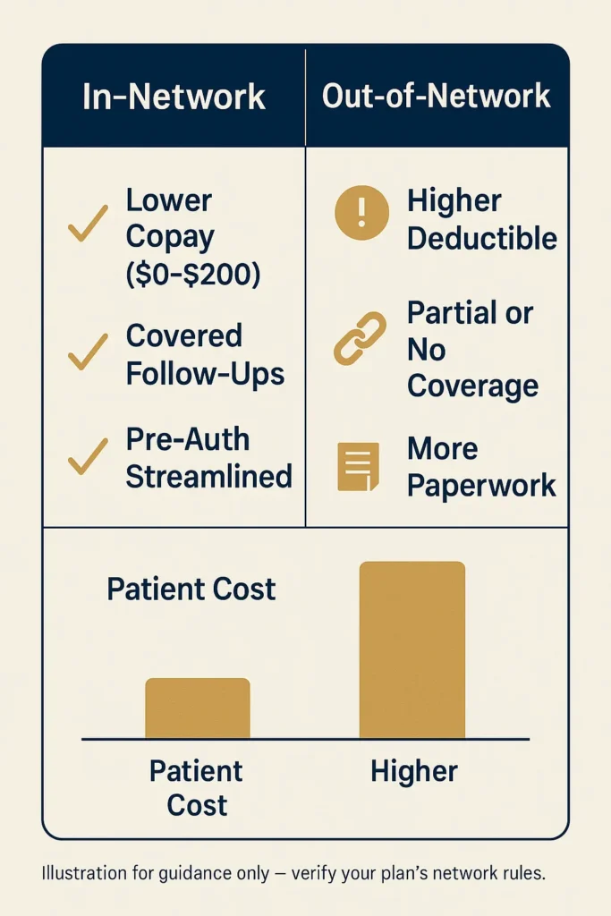 Does Insurance Cover Vasectomy – Complete Guide 2025 Does Insurance Cover Vasectomy comparison chart of in-network vs out-of-network Does Insurance Cover Vasectomy benefits