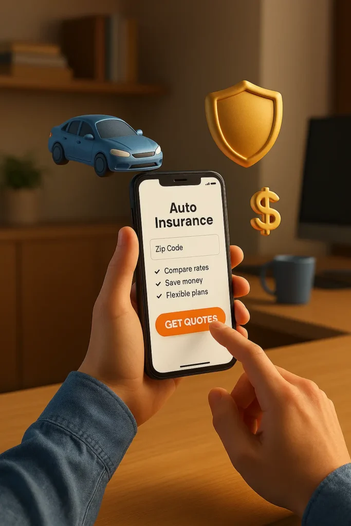 Toyota Auto Insurance — Essential 7-Point Guide 2025 Toyota Auto Insurance Person using smartphone to get instant automobile insurance quotes with vehicle protection options