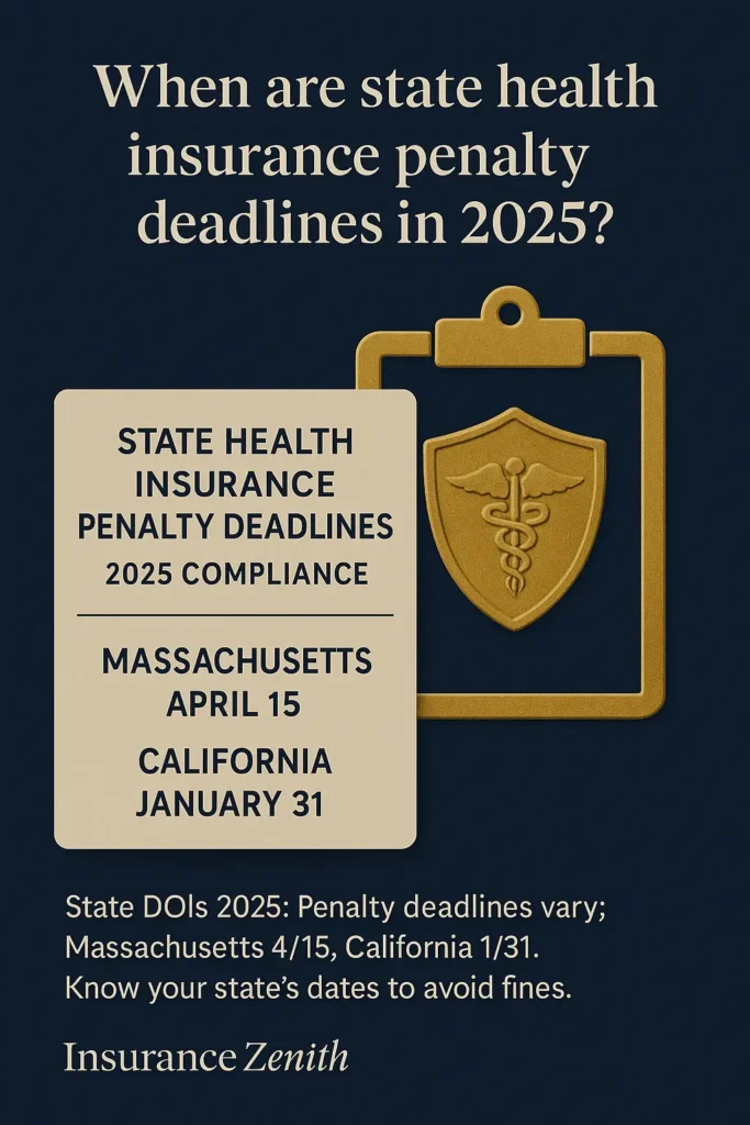 States Require Health Insurance — Complete Guide 2025 States Require Health Insurance 2025 state health insurance penalty deadlines and compliance dates