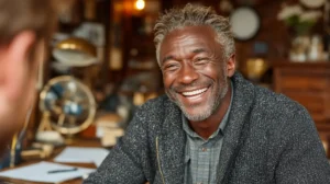 real-life scene showing Does Insurance Cover Vasectomy discussion between patient and insurance rep