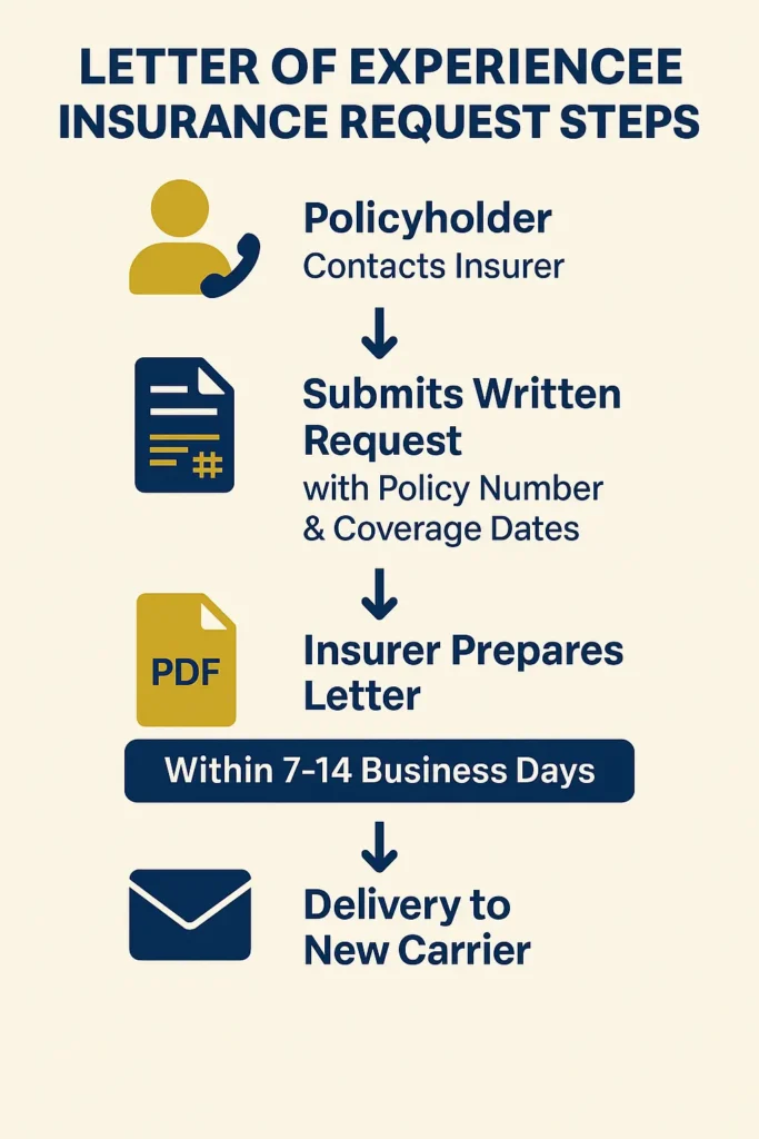 How to Get Your Letter of Experience Insurance (2025 Requirements) letter of experience insurance step-by-step letter of experience insurance request process diagram