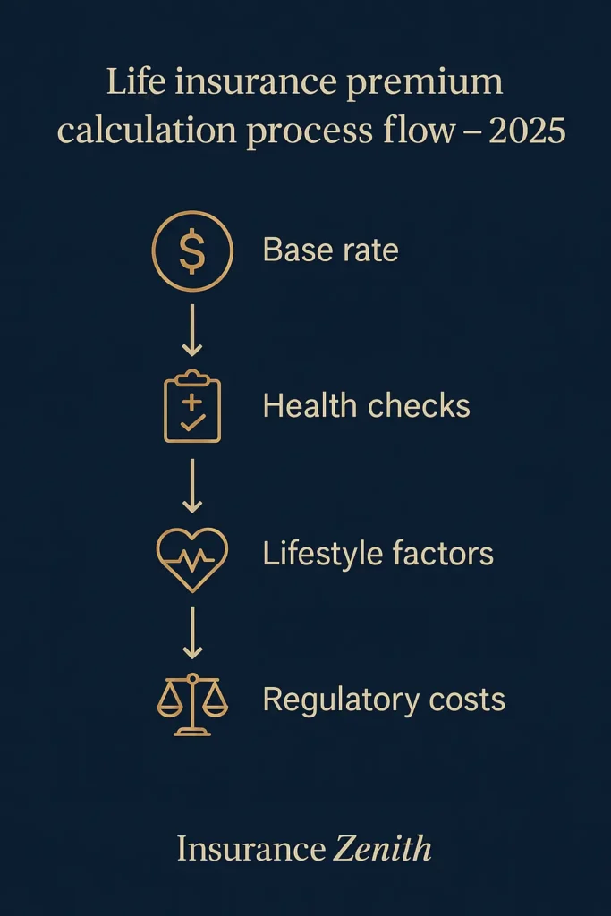 Life Insurance Quote Factors — Complete Guide 2025 Life Insurance Quote Factors Flowchart of life insurance premium calculation process – 2025 underwriting steps