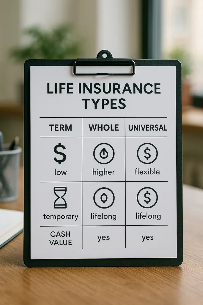 Which Life Insurance Is Right for You — Complete Guide 2025 Which Life Insurance Is Right for You Life insurance types comparison showing benefits of term, whole, and universal coverage options for families