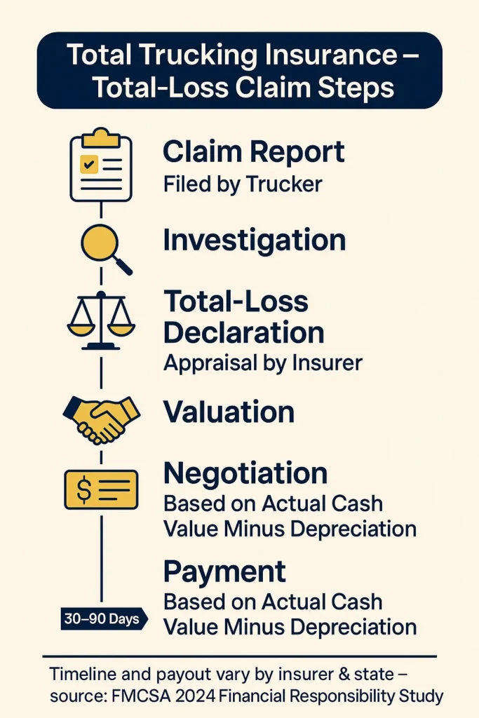 Total Trucking Insurance - Complete Guide 2025 Total Trucking Insurance step-by-step total trucking insurance total-loss claim settlement process