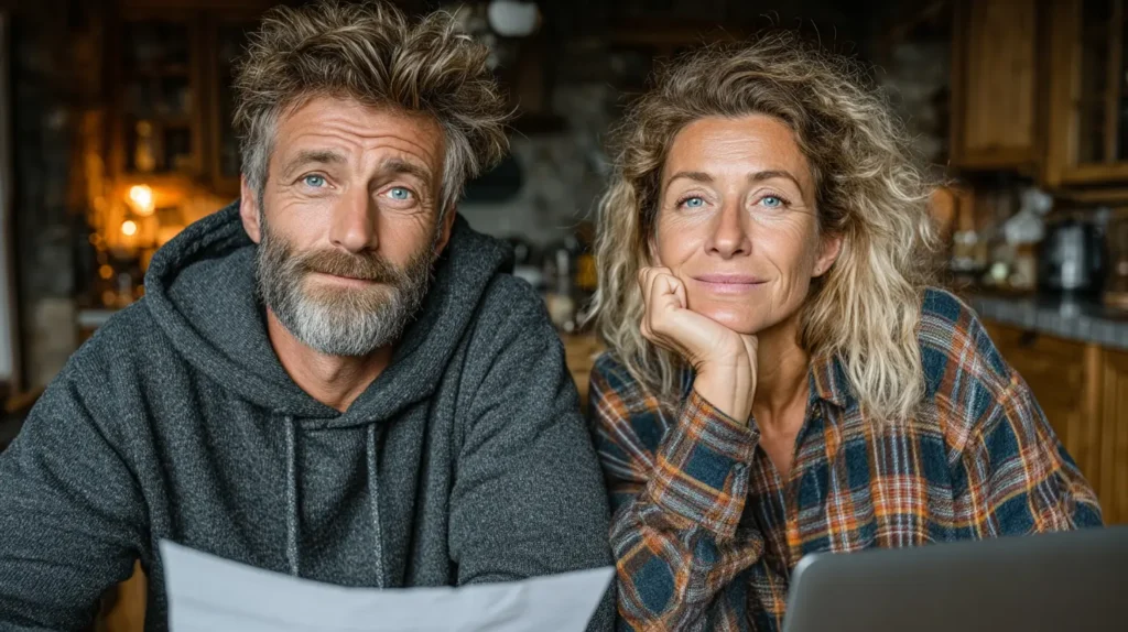 Home Insurance ZENITH Driver reviewing car insurance claim denied letter with advisor at home