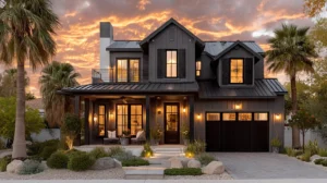 Climate Resilience Discounts Homeowners Insurance 2025 coastal fortified home with metal roof, raised foundation and storm-resistant shutters