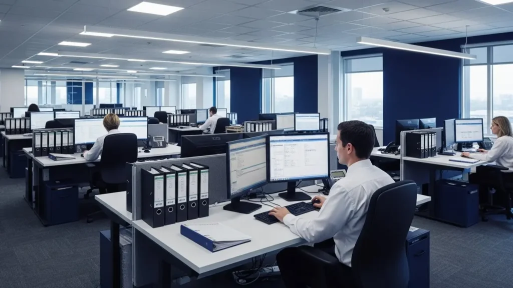 Professional regulatory office setting representing Pennsylvania workers comp rate classification