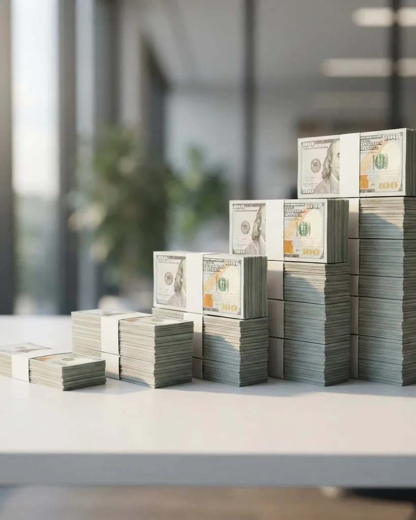 Close-up illustrating the headline numbers: a market growing toward $22 billion